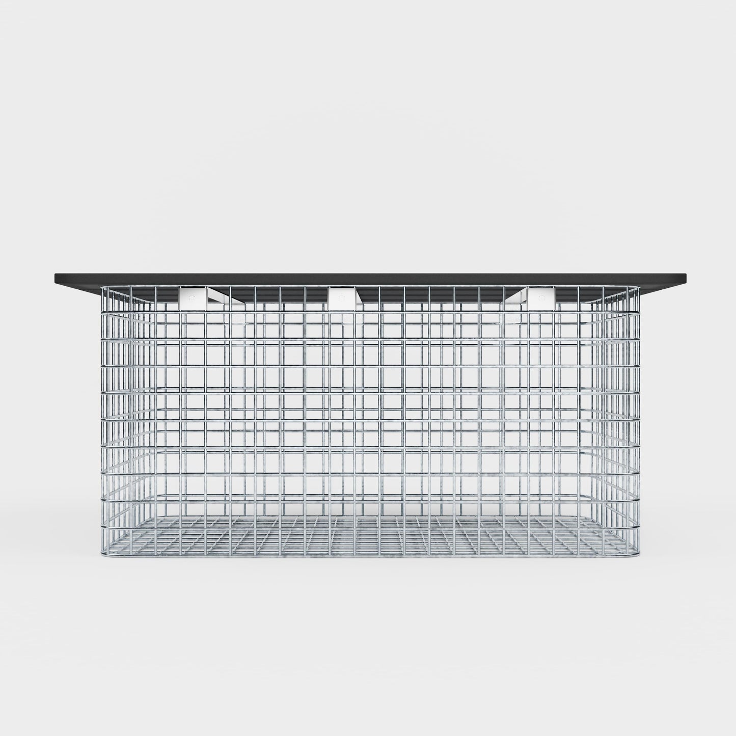 Banco de jardín 102 x 50 x 52 cm MW 5 x 5 cm galvanizado en caliente, con tablero reciclado en antracita