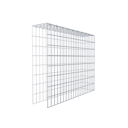 Mounted gabion type 4 100 cm x 80 cm x 20 cm (L x H x D), mesh size 5 cm x 10 cm, C-ring
