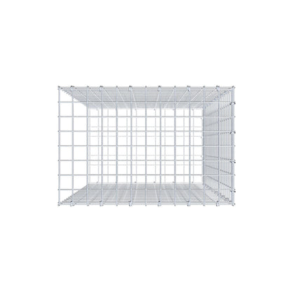 Typ 2 påbyggnadsgabion 100 cm x 60 cm x 40 cm (L x H x D), maskstorlek 5 cm x 5 cm, C-ring