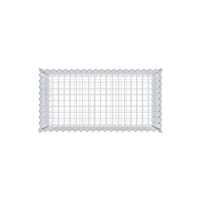 Gabbione 100 cm x 50 cm x 50 cm (L x H x P), maglia 5 cm x 5 cm, spirale