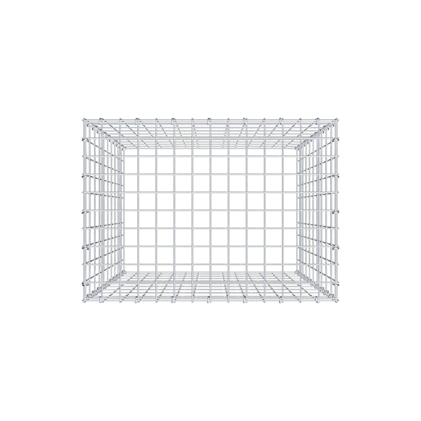 Gabbione aggiuntivo di tipo 3 100 cm x 70 cm x 50 cm (L x H x P), maglia 5 cm x 10 cm, anello a C