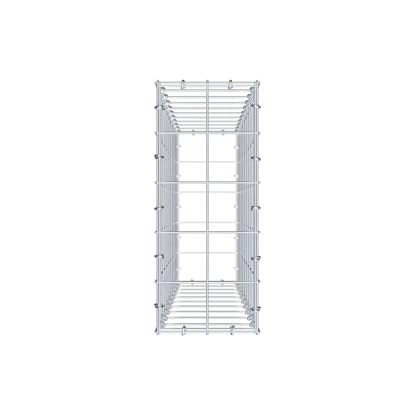 Gabion 100 cm x 20 cm x 50 cm (L x H x P), maille 10 cm x 10 cm, anneau en C