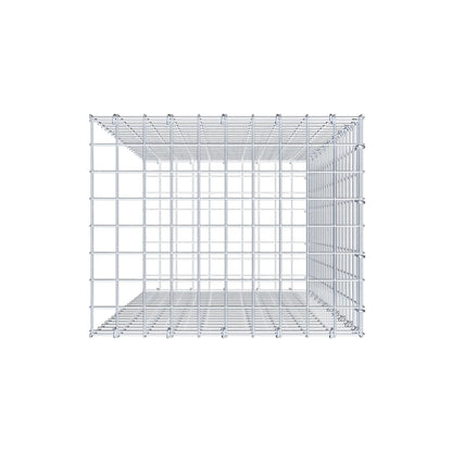 Monteret gabion type 2 100 cm x 50 cm x 40 cm (L x H x D), maskestørrelse 5 cm x 5 cm, C-ring