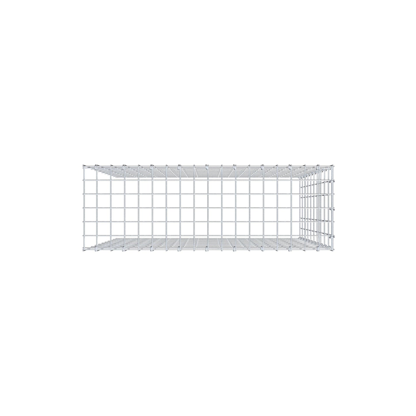 Gabbione aggiuntivo tipo 4 100 cm x 90 cm x 30 cm (L x H x P), maglia 5 cm x 10 cm, anello a C