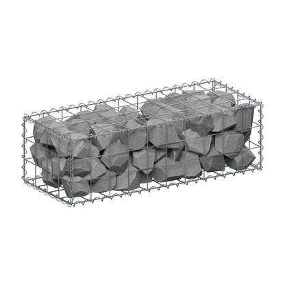 Gabbione 100 cm x 30 cm x 40 cm (L x H x P), maglia 10 cm x 10 cm, spirale