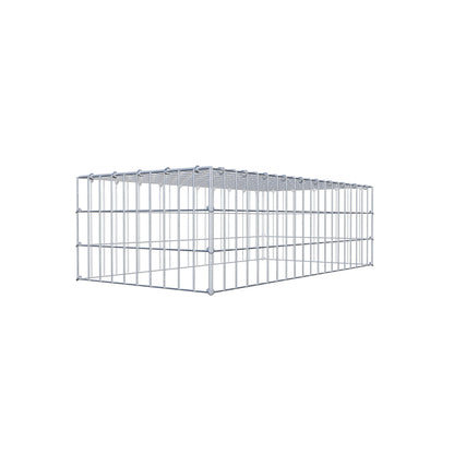 Gavión complementario de tipo 3 100 cm x 30 cm x 50 cm (largo x alto x fondo), malla 5 cm x 10 cm, anillo en C