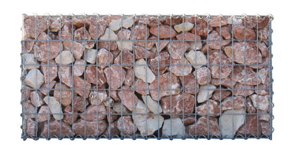 Juego de 2 gaviones de 100 cm x 50 cm x 40 cm (largo x alto x fondo), malla de 5 x 10 cm, en espiral