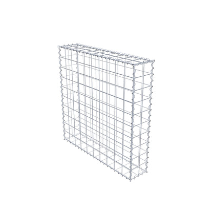 Gavión 100 cm x 100 cm x 20 cm (largo x alto x fondo), malla 10 cm x 10 cm, en espiral