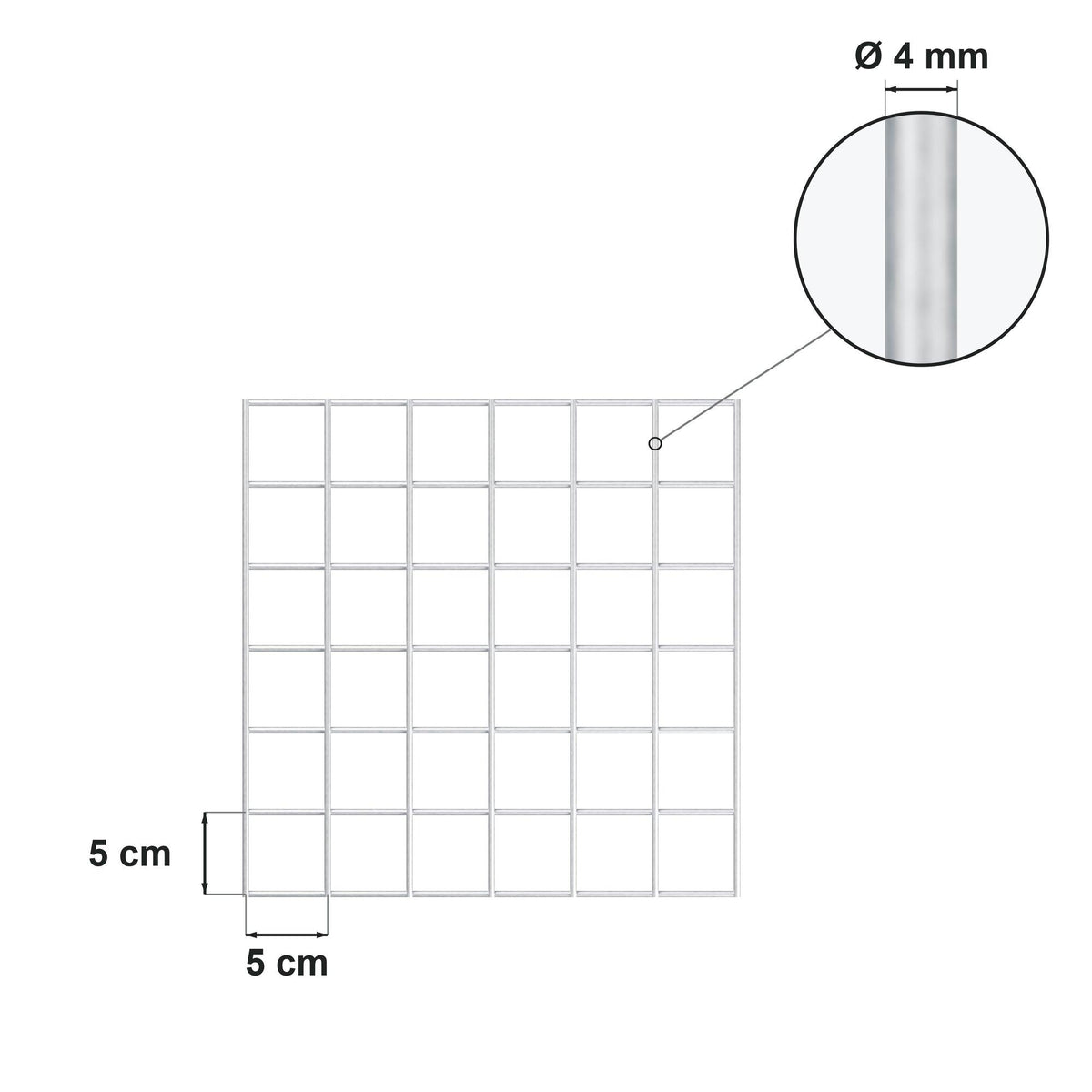 Gabbione 100 cm x 40 cm x 30 cm (L x H x P), maglia 5 cm x 5 cm, spirale