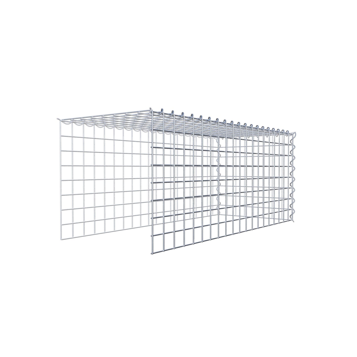 Extra gabion typ 4 100 cm x 40 cm x 40 cm (L x H x D), maskstorlek 5 cm x 5 cm, spiral