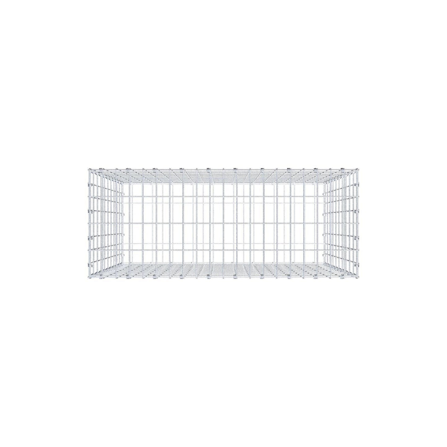 Gabbione 100 cm x 100 cm x 40 cm (L x H x P), maglia 5 x 10 cm, anello a spirale