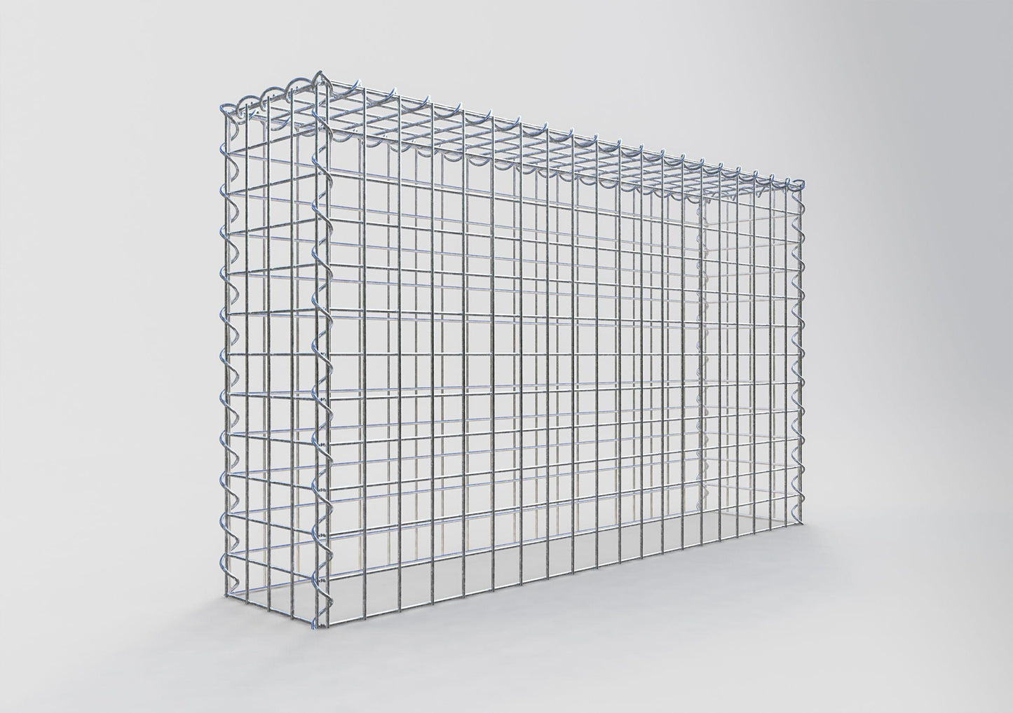 Add-on schanskorf type 3 100 cm x 60 cm x 20 cm (L x H x D), maaswijdte 5 cm x 5 cm, spiraalvormig