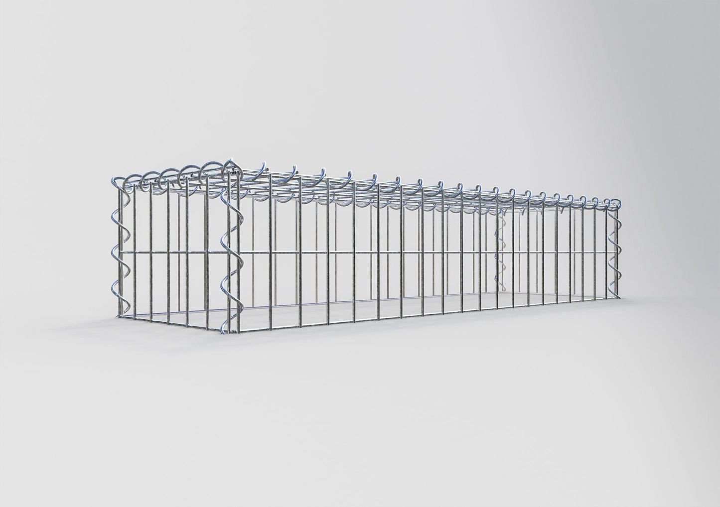 Gabion rapporté type 3 100 cm x 20 cm x 30 cm (L x H x P), mailles 5 cm x 10 cm, spirale