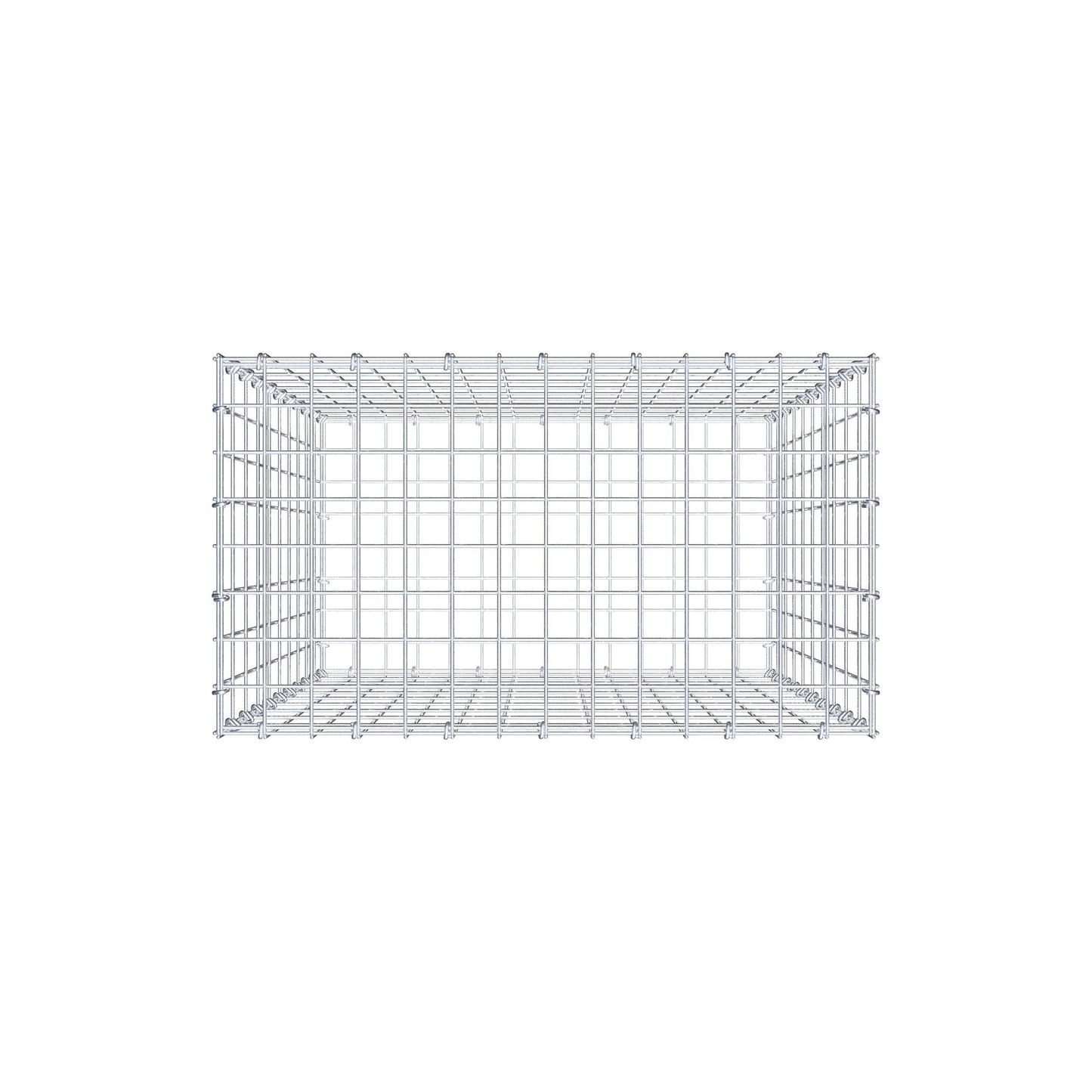 Gabion 100 cm x 70 cm x 40 cm (L x H x P), mailles 5 cm x 10 cm, anneau en C