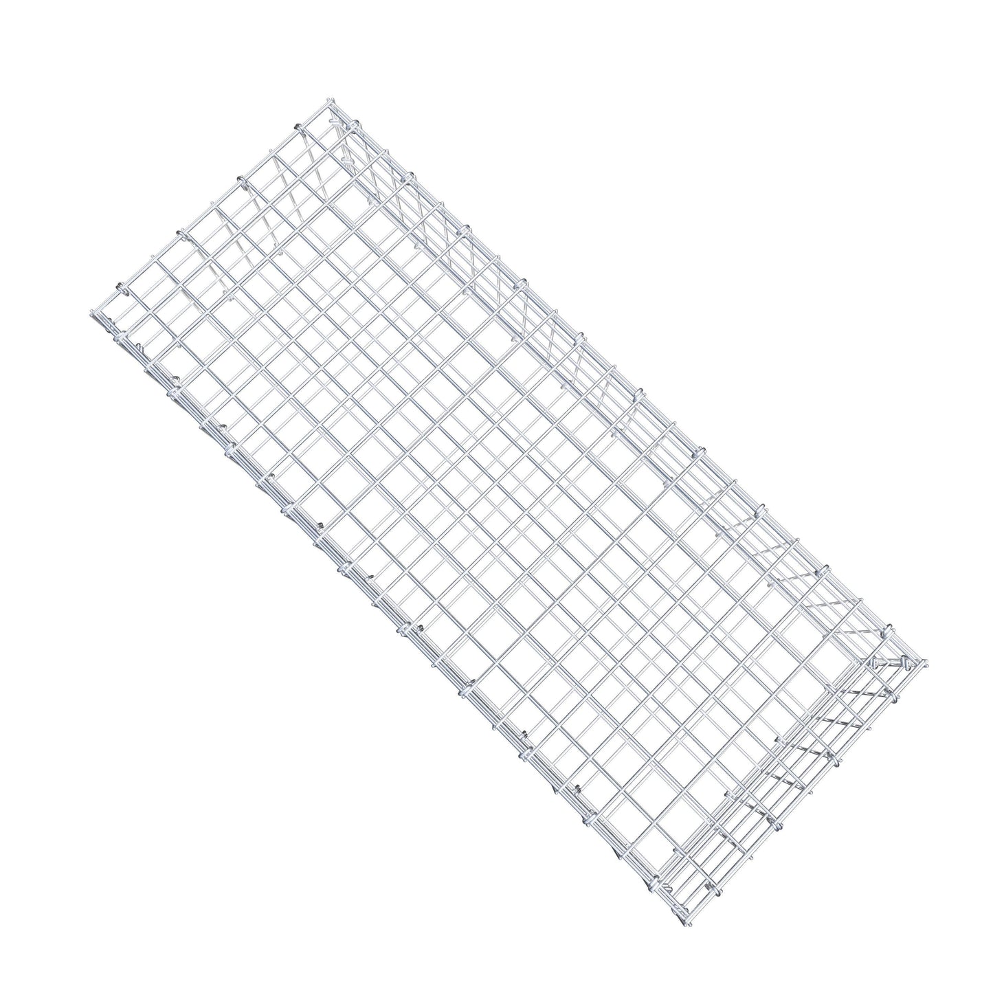 Gavión 100 cm x 20 cm x 40 cm (L x A x P), malla 5 cm x 5 cm, anillo en C