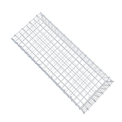 Gavión 100 cm x 20 cm x 40 cm (L x A x P), malla 5 cm x 5 cm, anillo en C