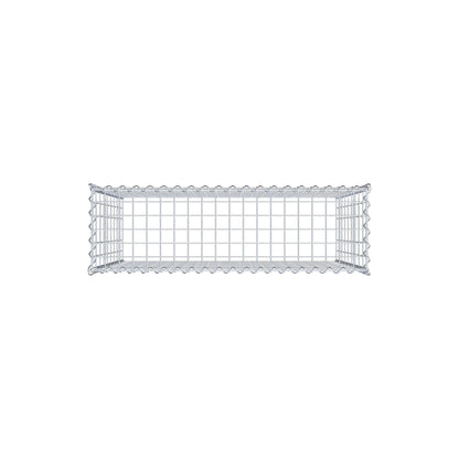 Gekweekte schanskorf type 3 100 cm x 90 cm x 30 cm (L x H x D), maaswijdte 5 cm x 10 cm, spiraal