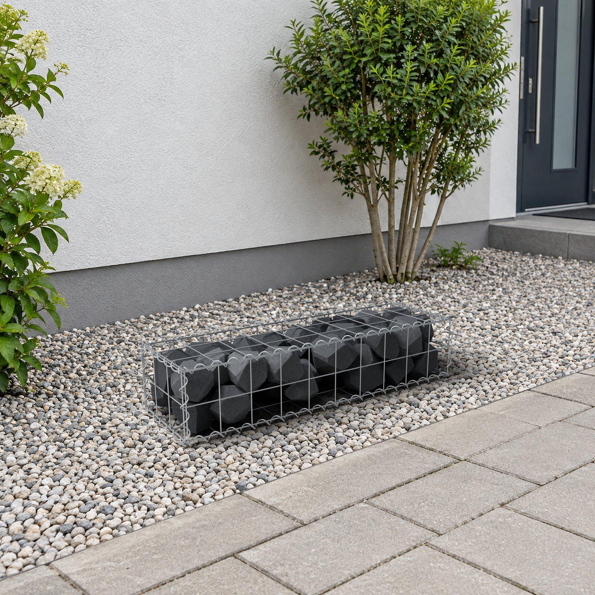 Gabion 100 cm x 20 cm x 30 cm (L x H x D), maskestørrelse 10 cm x 10 cm, spiral