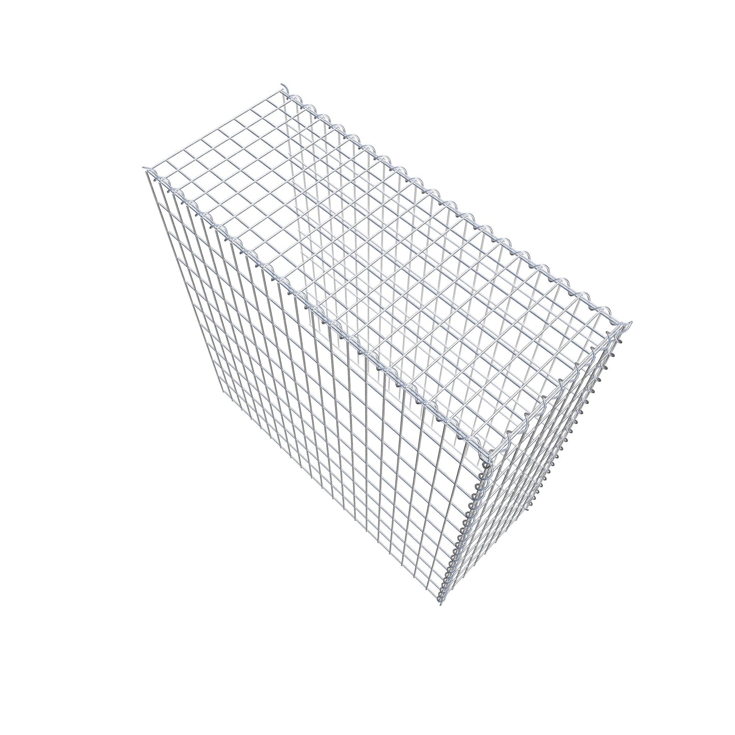 Gabion rapporté type 4 100 cm x 100 cm x 40 cm (L x H x P), mailles 5 cm x 10 cm, spirale