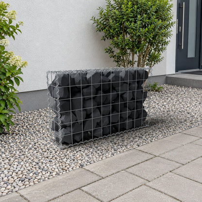 Gabbione 100 cm x 60 cm x 20 cm (L x H x P), maglia 10 cm x 10 cm, spirale