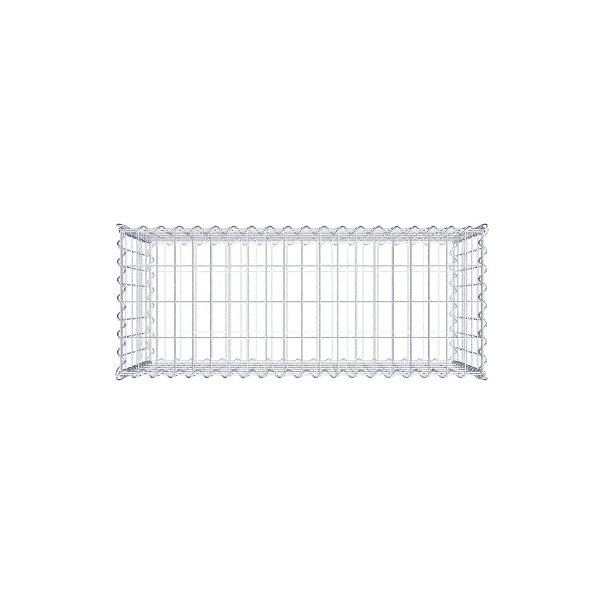 Gavión 100 cm x 60 cm x 40 cm (L x A x P), luz de malla 5 cm x 10 cm, en espiral