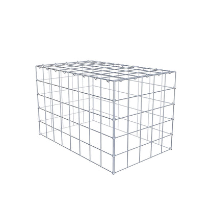 Mounted gabion type 3 80 cm x 50 cm x 50 cm (L x H x D), mesh size 10 cm x 10 cm, C-ring