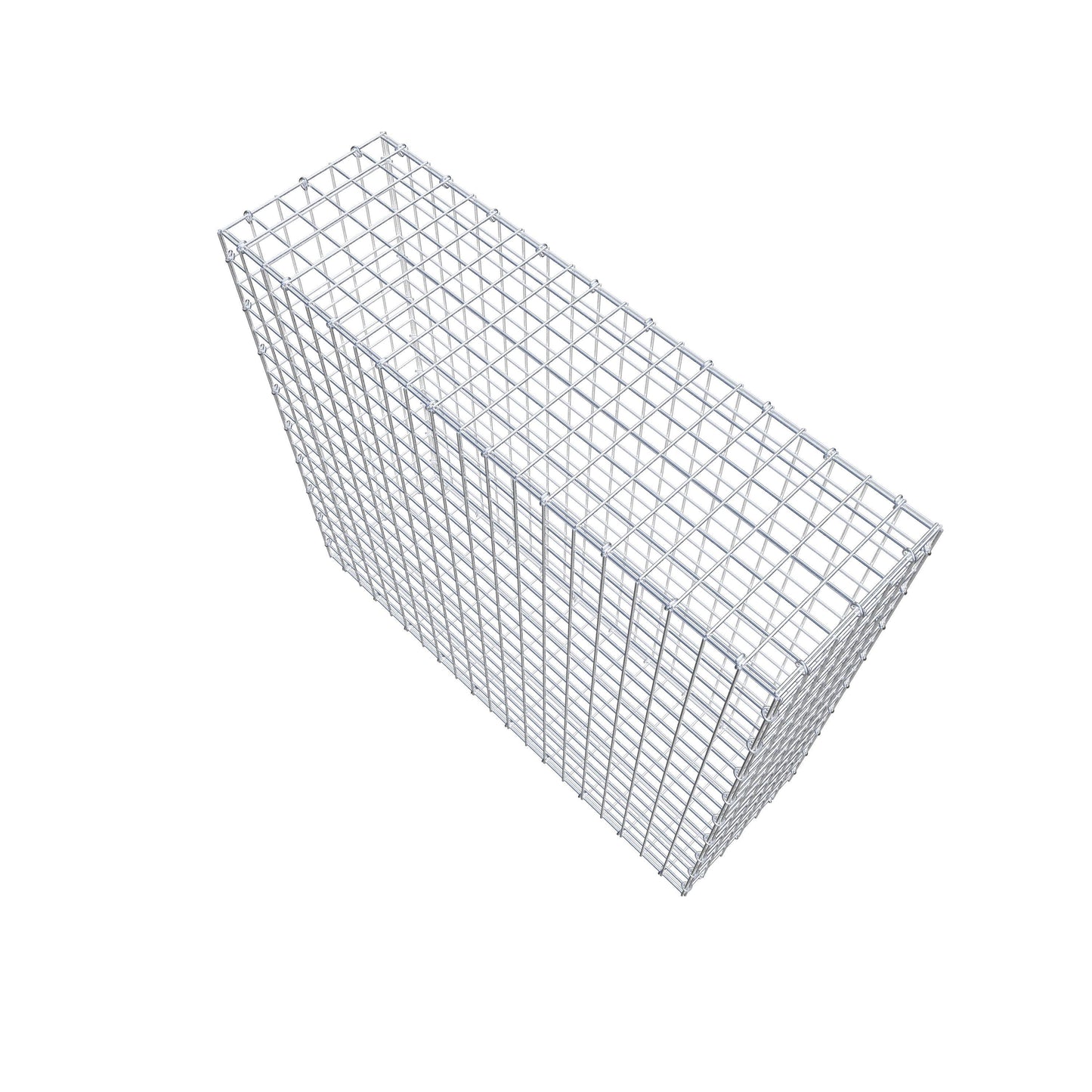 Gavión 100 cm x 90 cm x 30 cm (L x A x P), luz de malla 5 cm x 5 cm, anillo en C