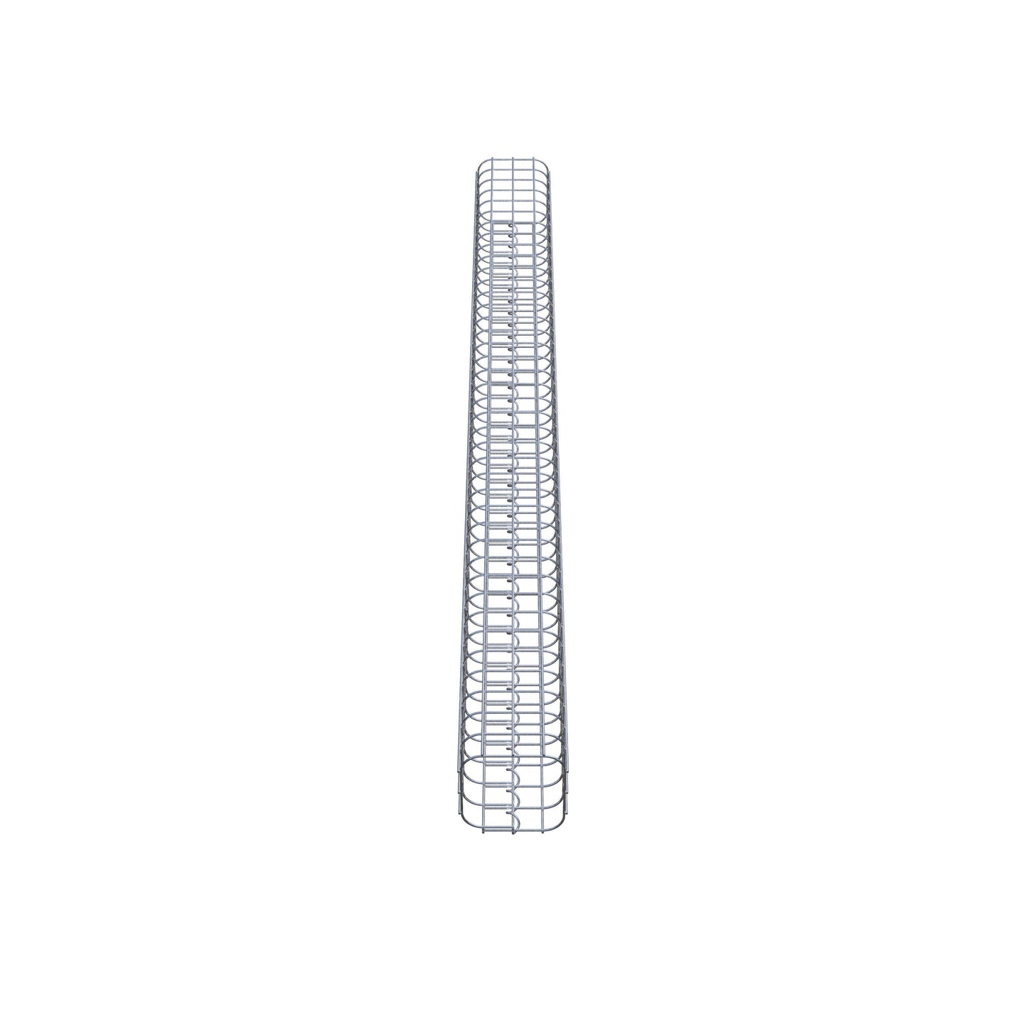 Coluna de gabião quadrada galvanizada a quente, 17 cm x 17 cm, 200 cm de altura, malha 5 cm x 5 cm