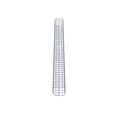 Coluna de gabião quadrada galvanizada a quente, 17 cm x 17 cm, 200 cm de altura, malha 5 cm x 5 cm