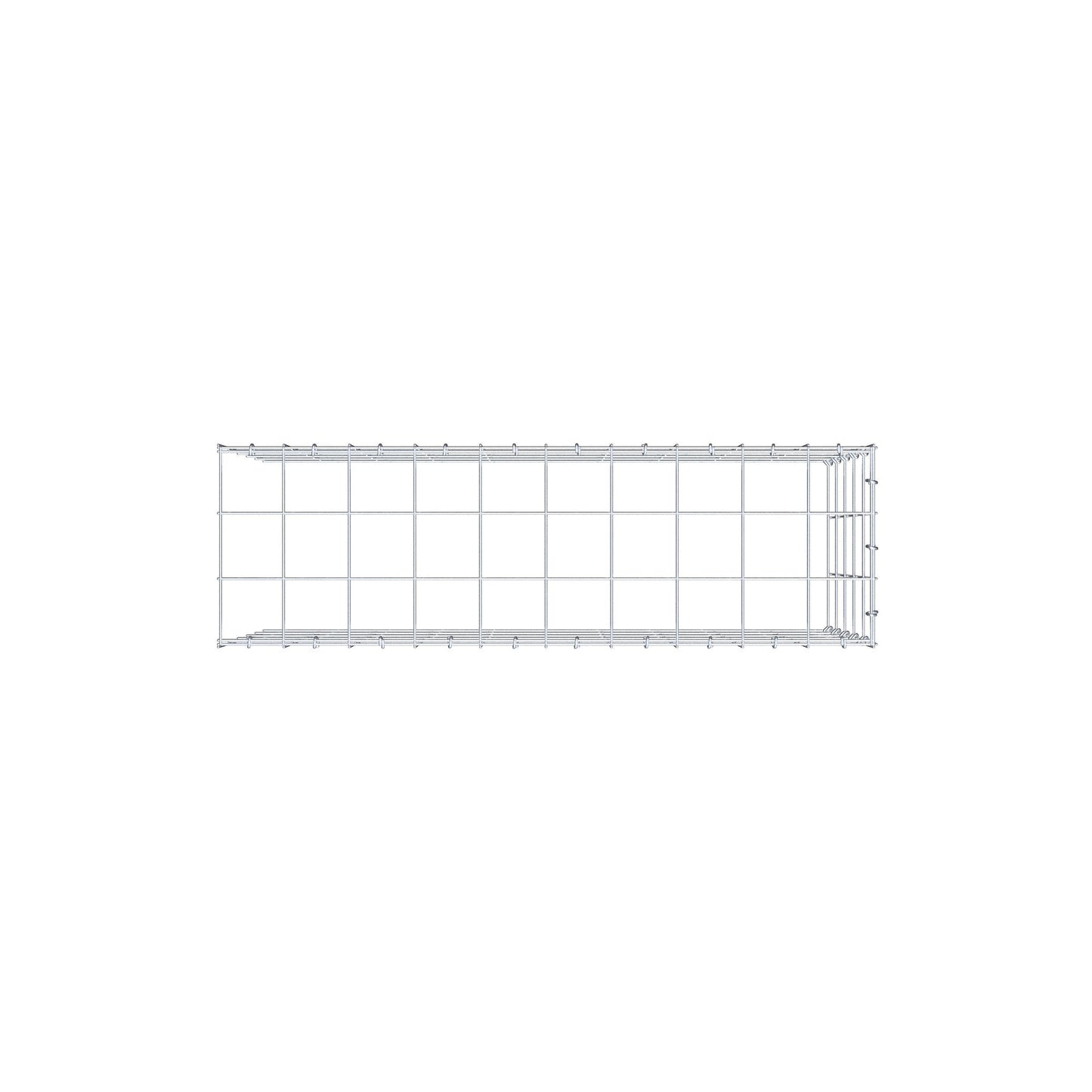 Gabbione aggiuntivo tipo 4 100 cm x 50 cm x 30 cm (L x H x P), maglia 10 cm x 10 cm, anello a C