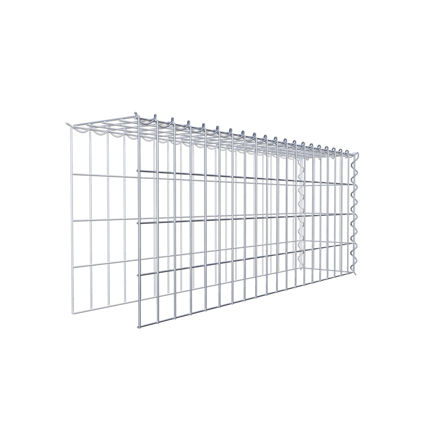 Gabbione aggiuntivo tipo 4 100 cm x 40 cm x 20 cm (L x H x P), maglia 5 cm x 10 cm, spirale