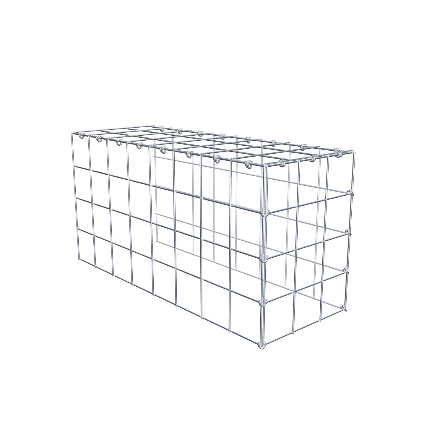 Gabião Tipo 4 80 cm x 40 cm x 30 cm (C x A x P), malhagem 10 cm x 10 cm, anel C
