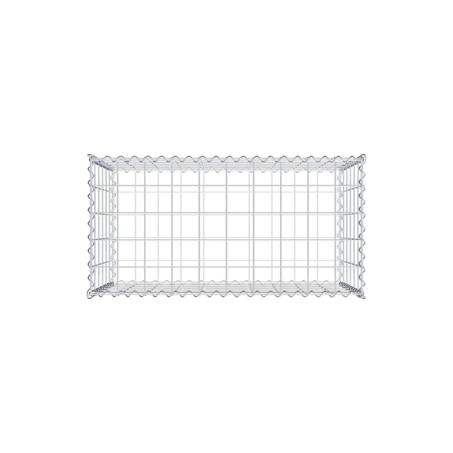 Gavión 100 cm x 60 cm x 50 cm (largo x alto x fondo), malla 10 cm x 10 cm, en espiral