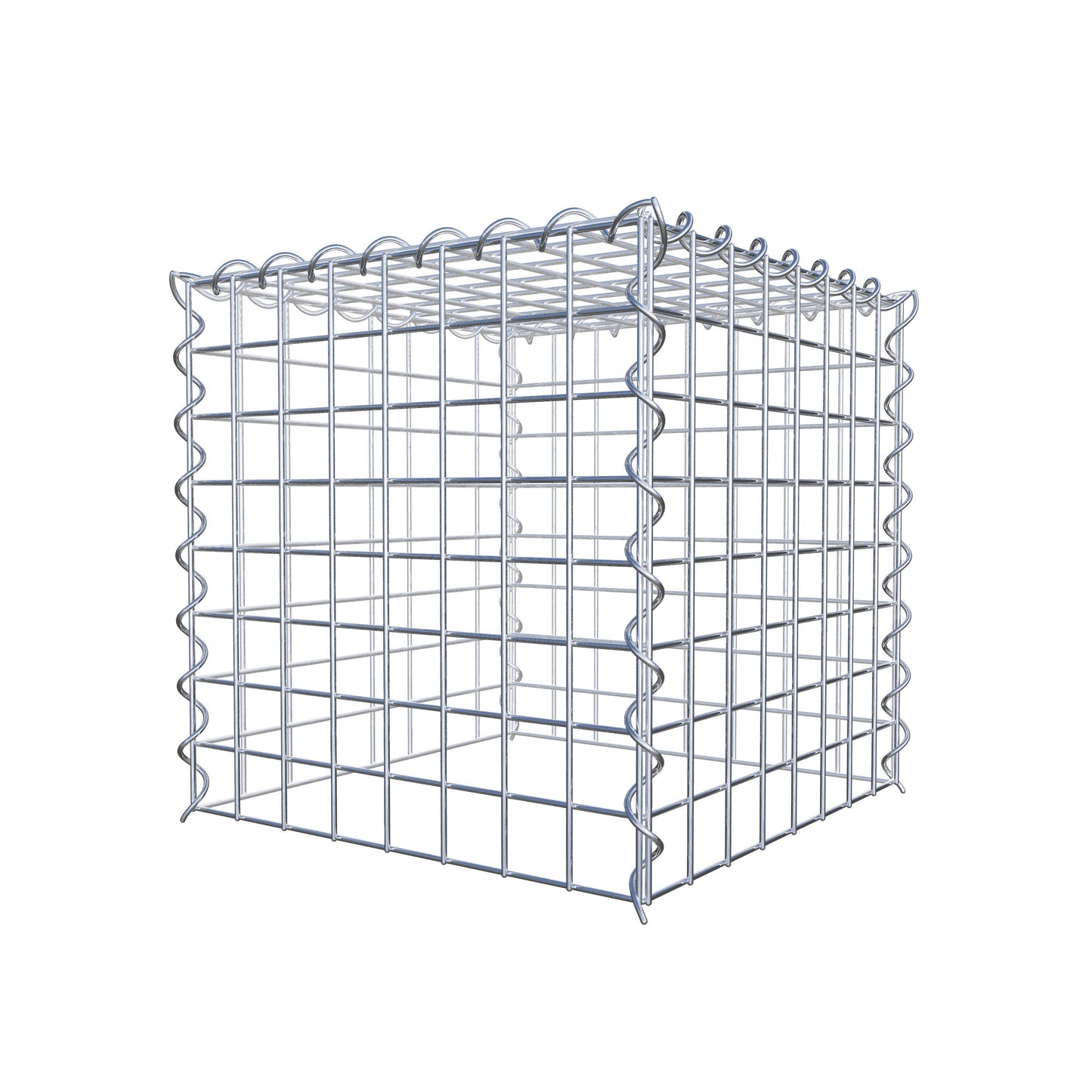 Gabbione aggiuntivo tipo 3 40 cm x 40 cm x 40 cm (L x H x P), dimensione maglia 5 cm x 5 cm, a spirale