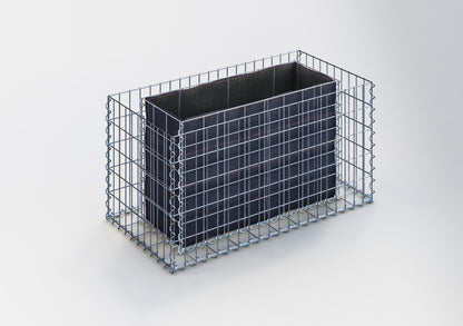Letto rialzato rettangolare 100 cm x 50 cm x 50 cm (L x H x P), dimensione della rete 5 x 10 cm, spessore delle pareti 10 cm