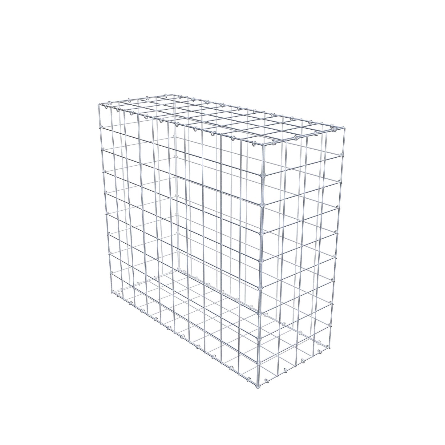 Gabbione 100 cm x 90 cm x 40 cm (L x H x P), maglia 10 cm x 10 cm, anello a C