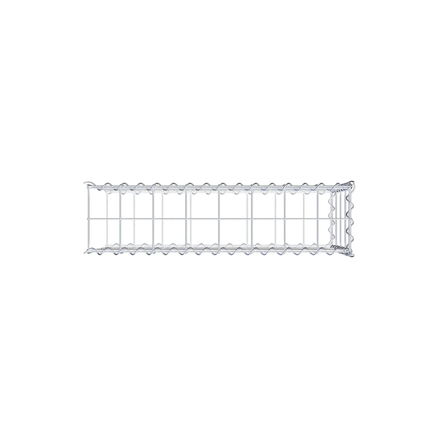 Gabion rapporté type 2 80 cm x 40 cm x 20 cm (L x H x P), mailles 10 cm x 10 cm, spirale