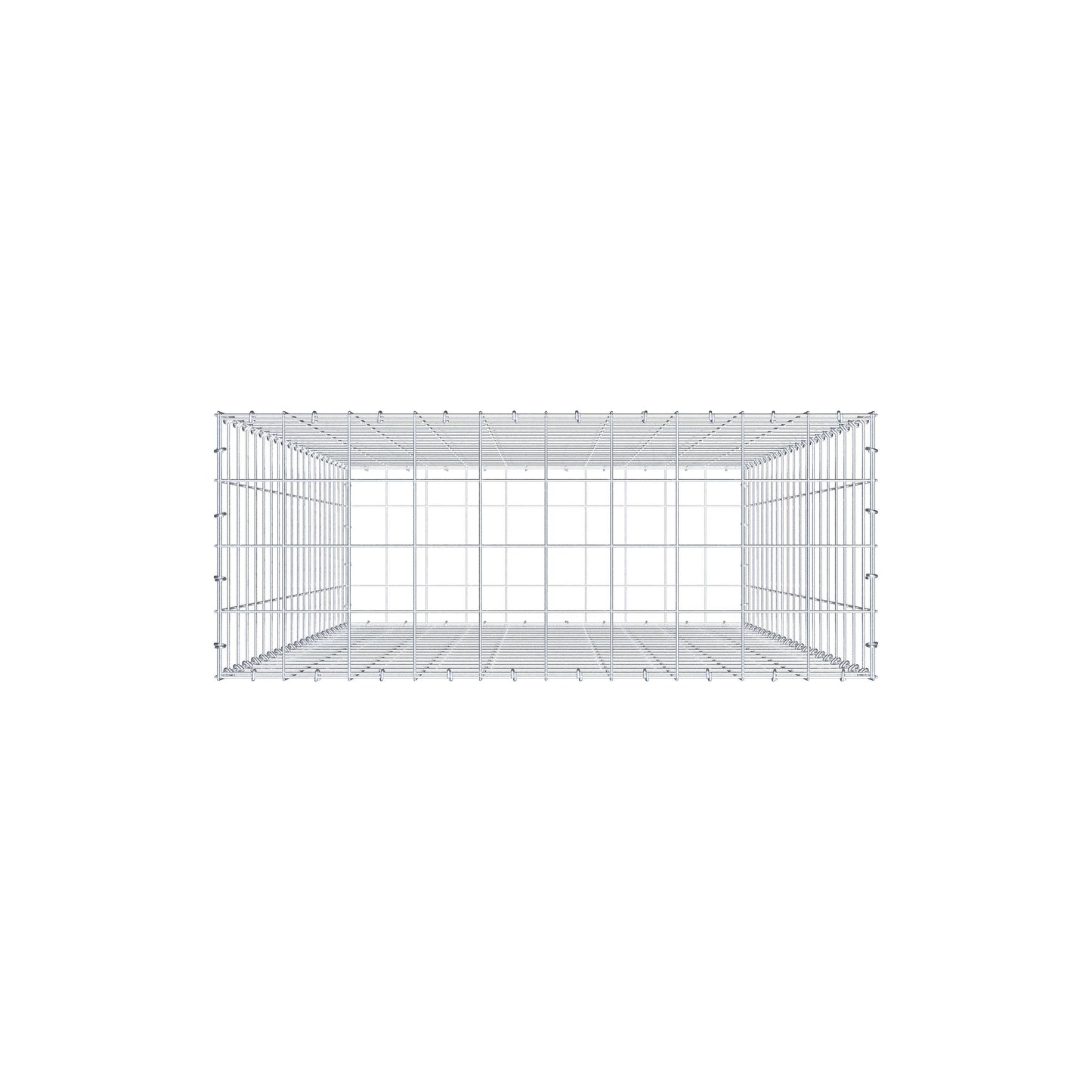 Gabione 200 cm x 100 cm x 40 cm (L x H x T), Maschenweite 10 cm x 10 cm, C-Ring