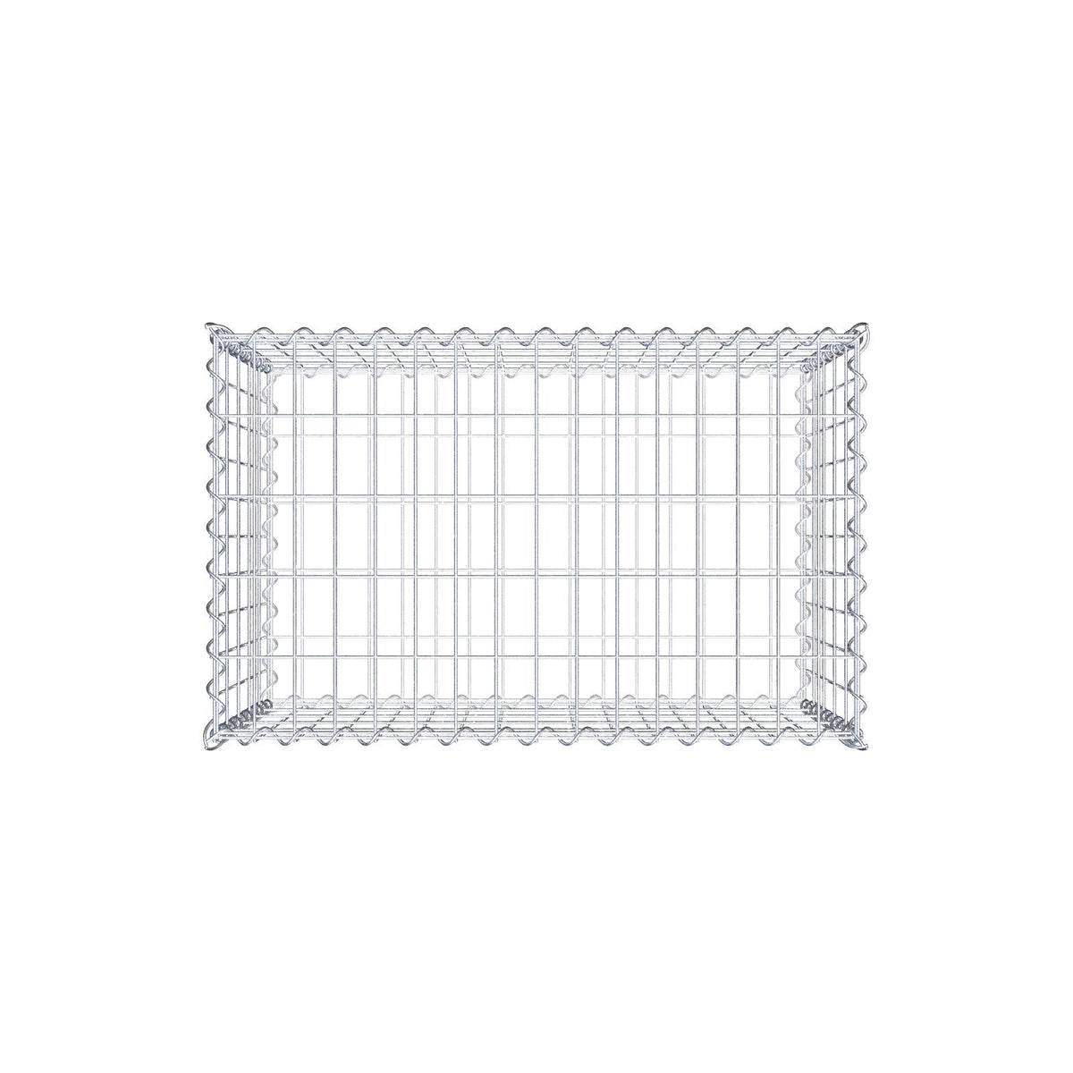 Gabion 80 cm x 50 cm x 50 cm (L x H x D), maskstorlek 5 cm x 10 cm, spiral