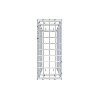 Gavión complementario de tipo 3 100 cm x 20 cm x 50 cm (largo x alto x fondo), malla 5 cm x 10 cm, anillo en C