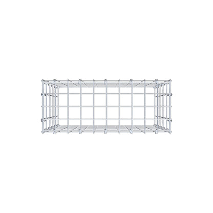 Monteret gabion type 3 50 cm x 50 cm x 20 cm (L x H x D), maskestørrelse 5 cm x 10 cm, C-ring