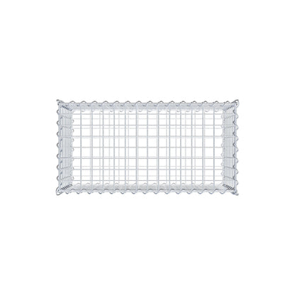 Gabion 80 cm x 40 cm x 40 cm (L x H x D), maskstorlek 5 cm x 5 cm, spiral