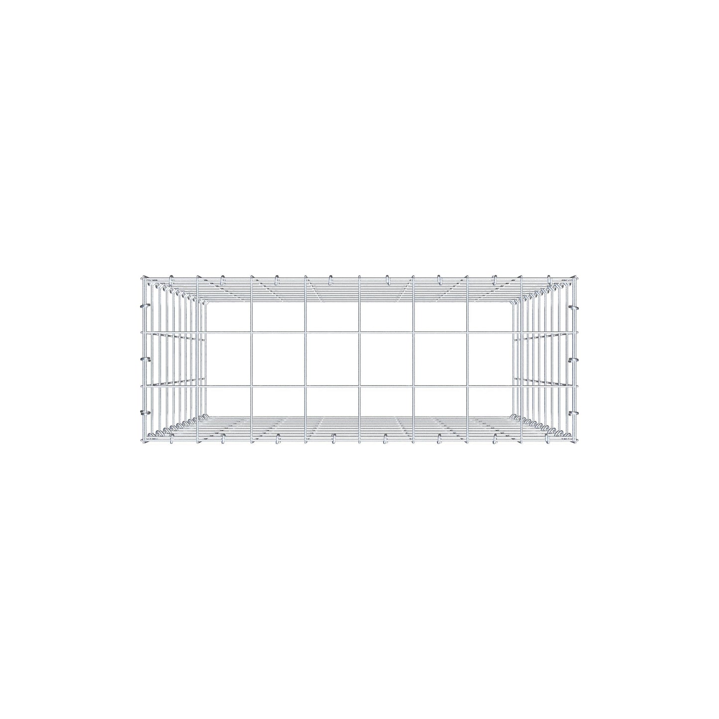Mounted gabion type 3 100 cm x 80 cm x 30 cm (L x H x D), mesh size 10 cm x 10 cm, C-ring