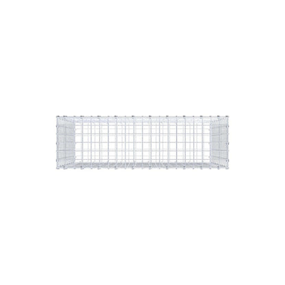 Gabião 100 cm x 80 cm x 30 cm (C x A x P), malhagem 5 x 5 cm, anel espiral