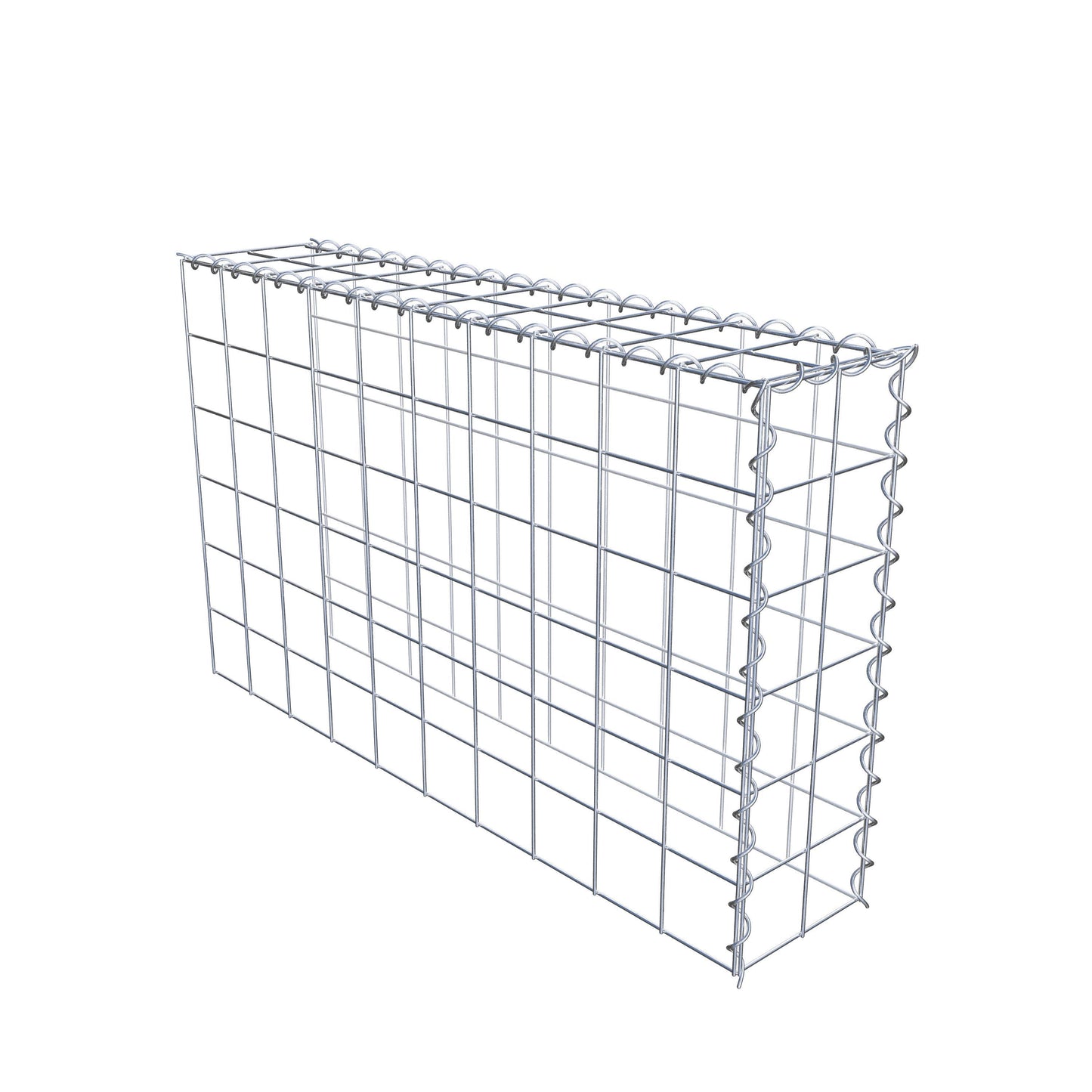 Gabião tipo 4 100 cm x 60 cm x 20 cm (C x A x P), malhagem 10 cm x 10 cm, espiral