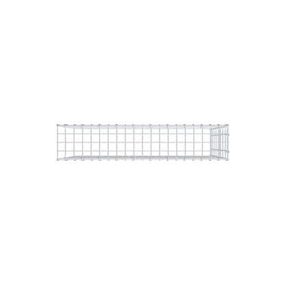 Mounted gabion type 4 100 cm x 80 cm x 20 cm (L x H x D), mesh size 5 cm x 10 cm, C-ring