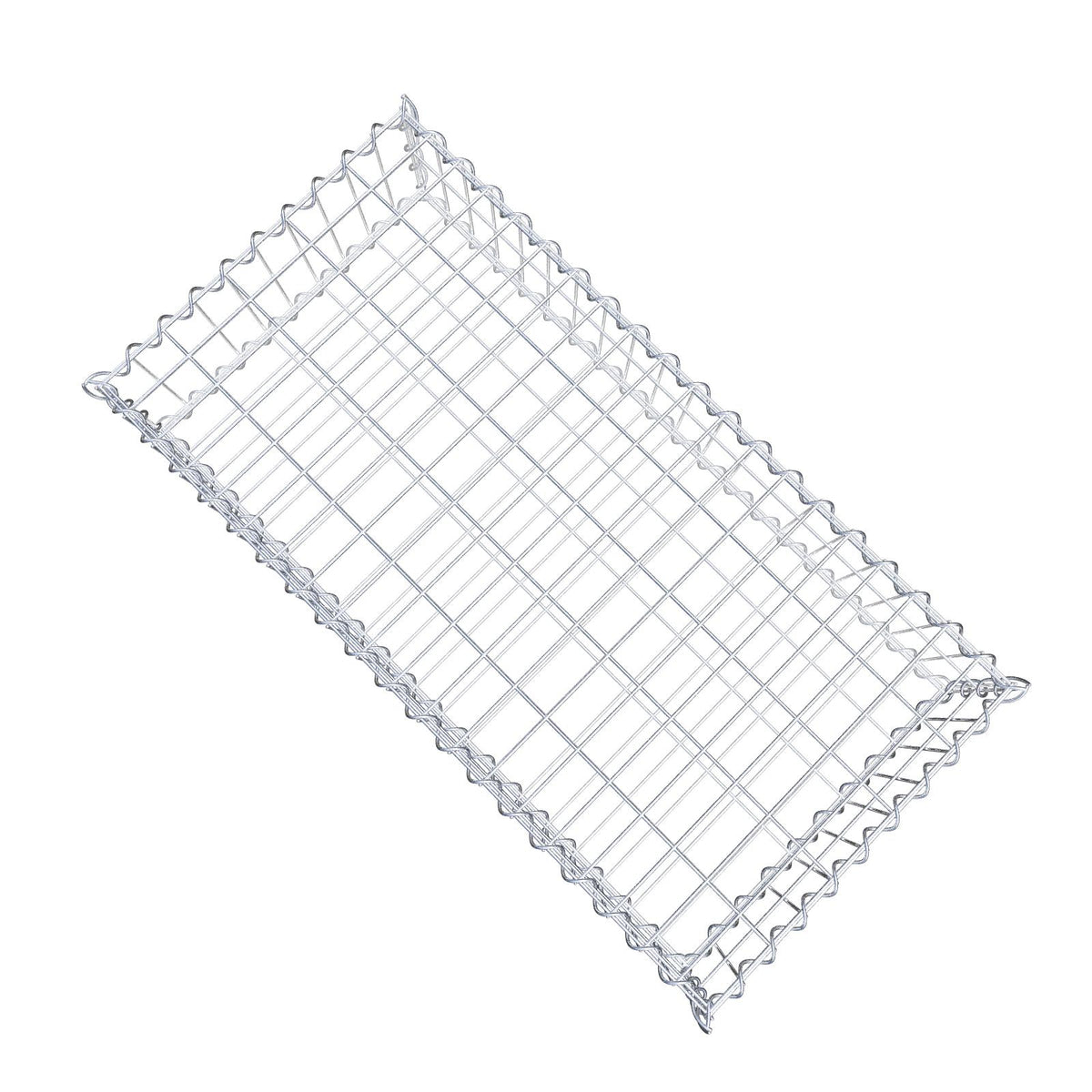 Gabião 100 cm x 20 cm x 50 cm (C x A x P), malhagem 5 cm x 10 cm, espiral