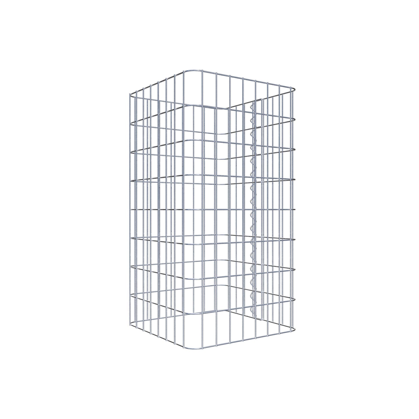 Columna de gaviones, angular 42 cm x 42 cm, 80 cm de altura, MW 5 cm x 10 cm