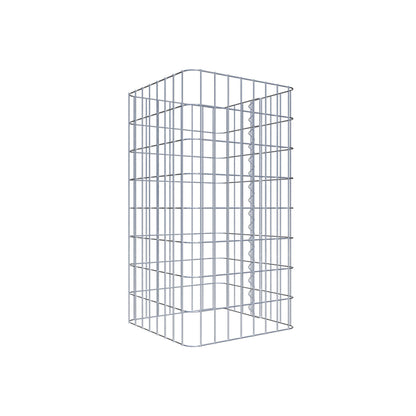 Columna de gaviones, angular 42 cm x 42 cm, 80 cm de altura, MW 5 cm x 10 cm