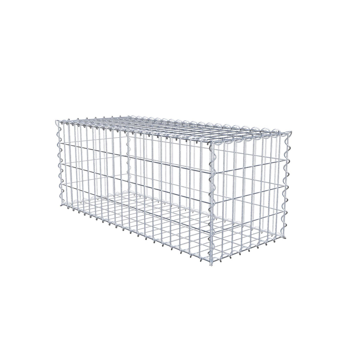 Gabbione 100 cm x 40 cm x 40 cm (L x H x P), maglia 5 cm x 10 cm, spirale